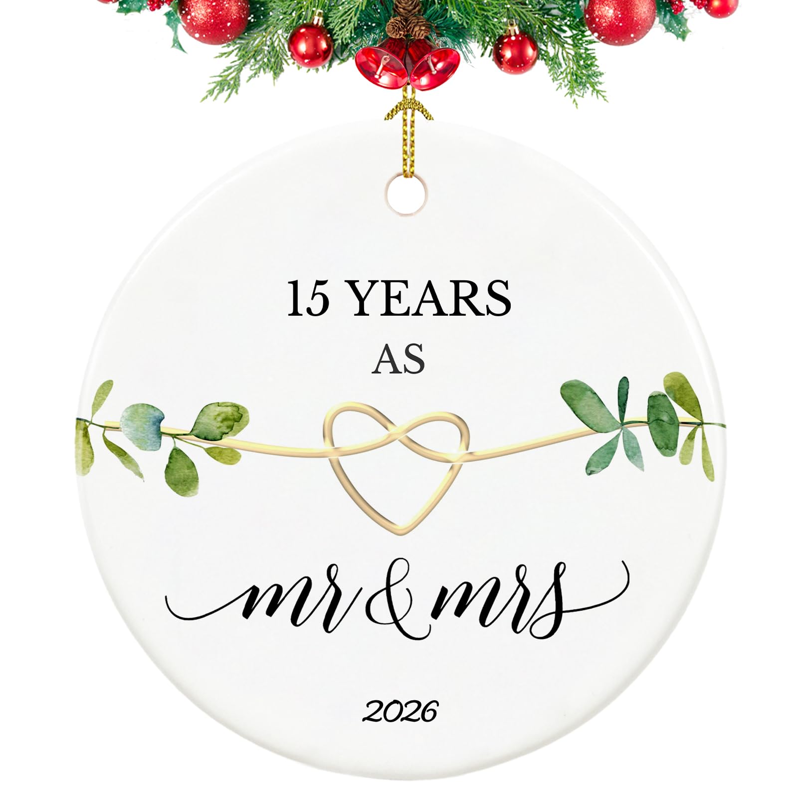 Amazon.com: 15th Anniversary Ornament, Gifts for 15 Year Wedding